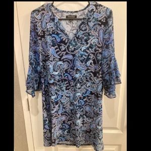 Blue Paisley Dress